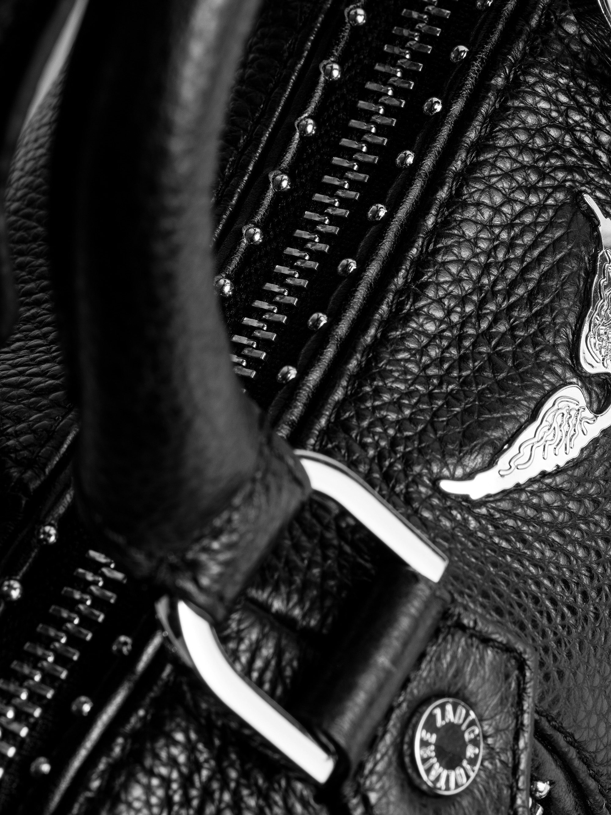 Sunny Nano Studs Bag - Iconic Sunny Nano bag in grained leather adorned with silver studs.